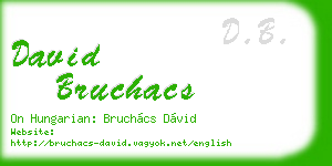 david bruchacs business card